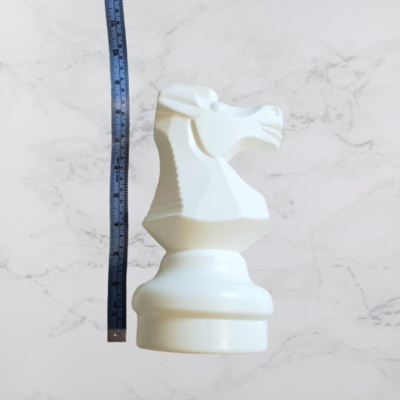 Large Decorative 9 Inch Tall Knight Piece Chess White Horse Mega Chess Piece - Picture 5 of 6